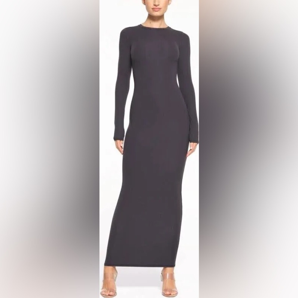 SKIMS Black Fits Everybody Maxi Dress